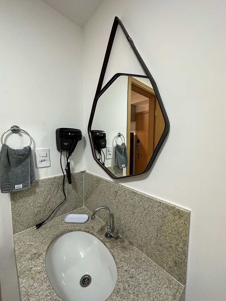 Stúdio Royal Central piscina/academia/coworking