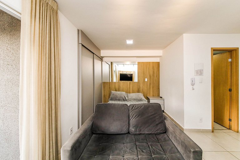 Stúdio Royal Central piscina/academia/coworking