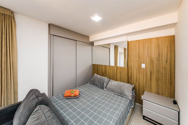 Stúdio Royal Central piscina/academia/coworking