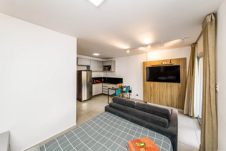 Stúdio Royal Central piscina/academia/coworking