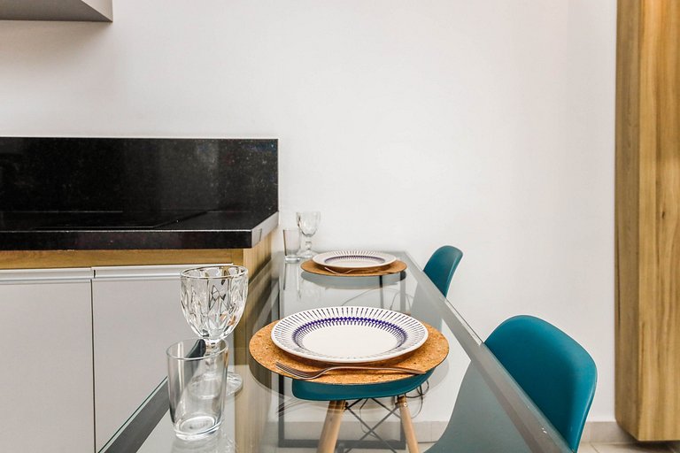 Stúdio Royal Central piscina/academia/coworking